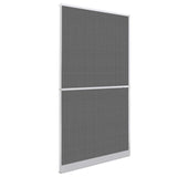 vidaXL Scharnierend Insectenscreen Wit en Zwart 100 x 215 cm