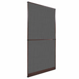 vidaXL Scharnierend Insectenscreen Wit en Zwart 100 x 215 cm