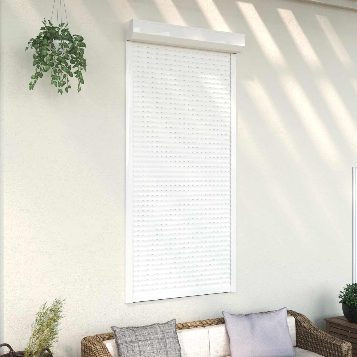vidaXL Roller Blind White 70 x 100 cm Aluminium and polyurethane