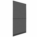 vidaXL Scharnierend Insectenscreen Wit en Zwart 100 x 215 cm