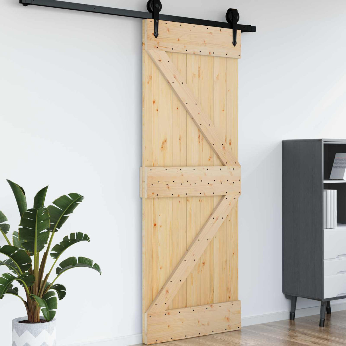 vidaXL Porte NARVIK Naturel 80 x 210 cm Pin Massif