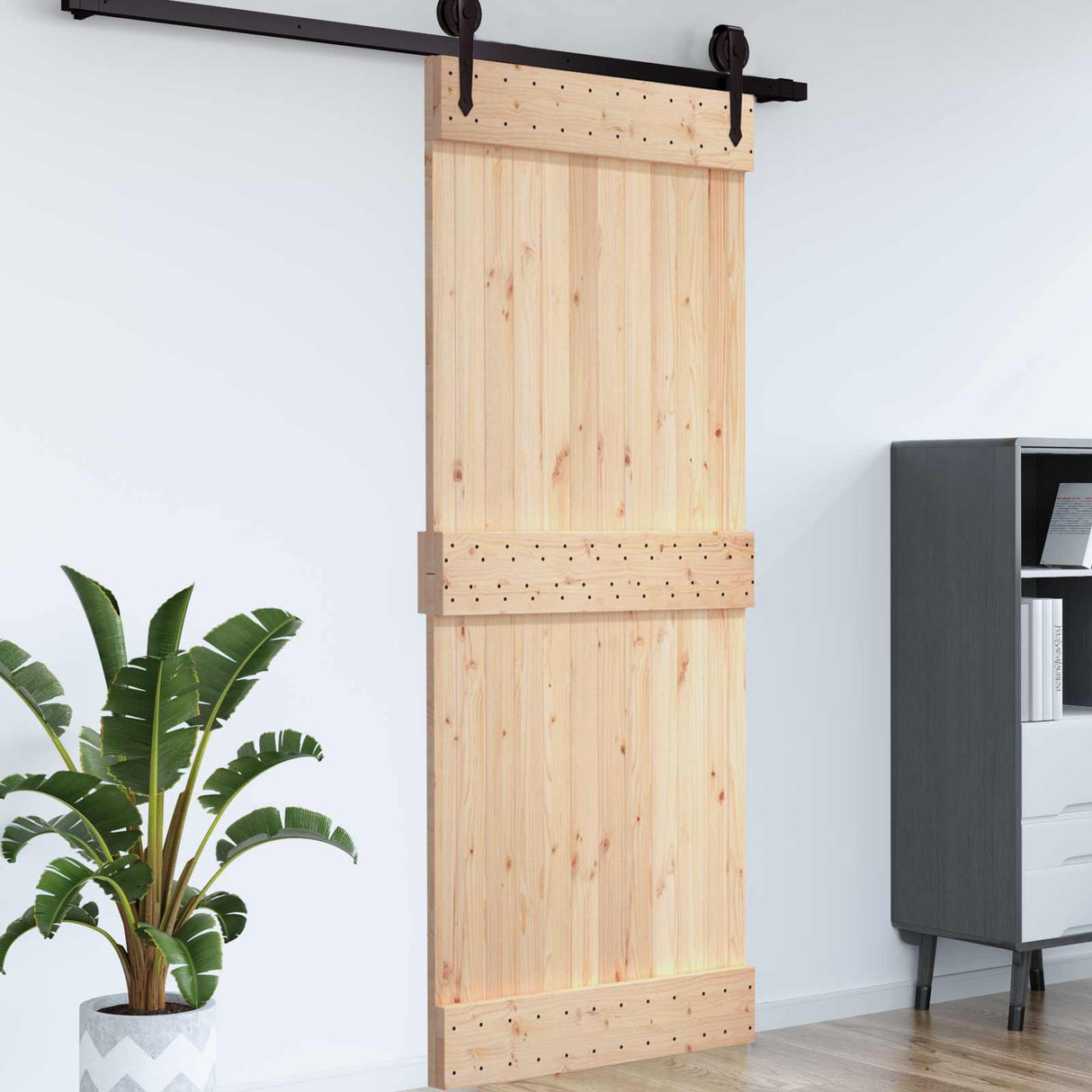 vidaXL Porte NARVIK Naturel 80 x 210 cm Pin Massif