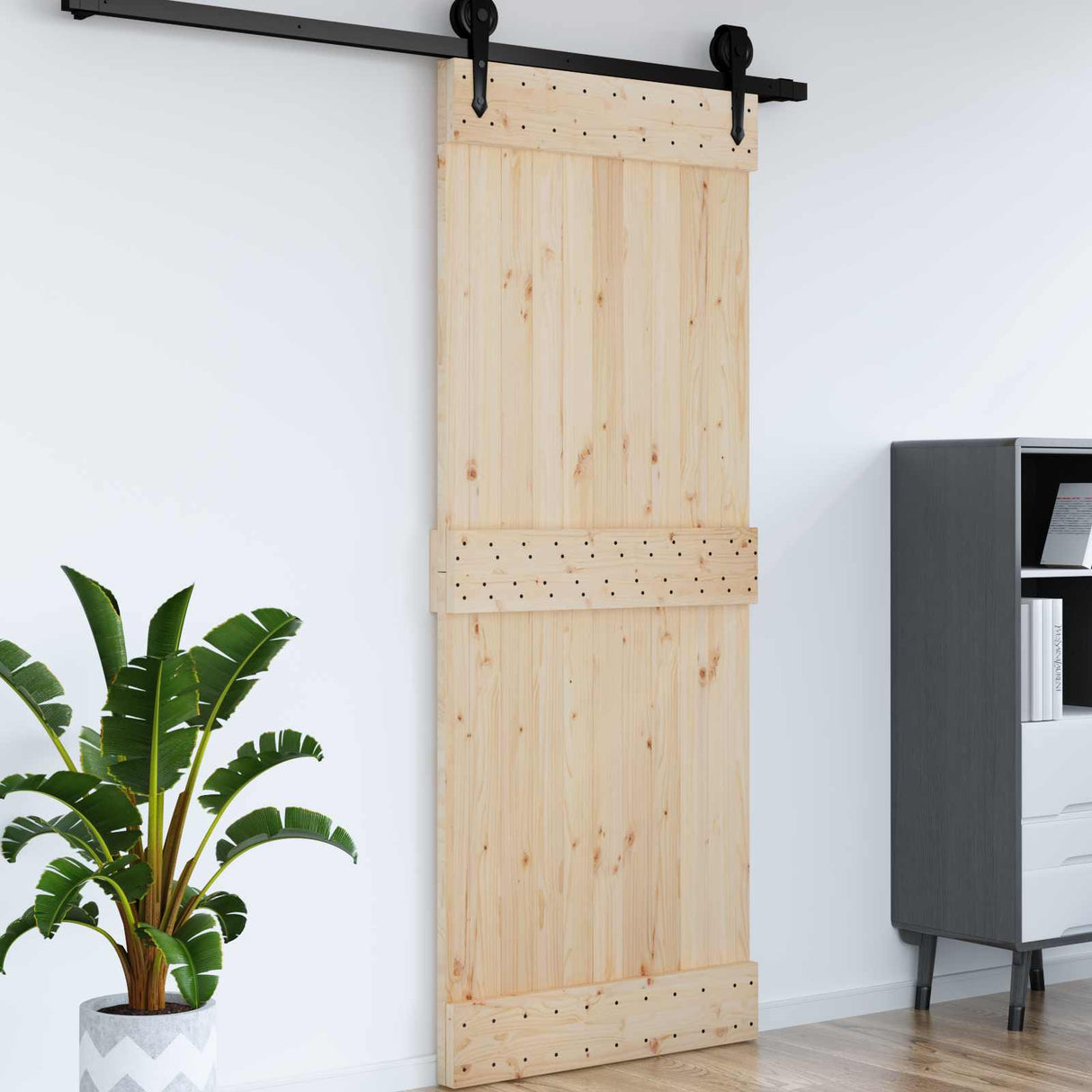 vidaXL Porte NARVIK Naturel 80 x 210 cm Pin Massif