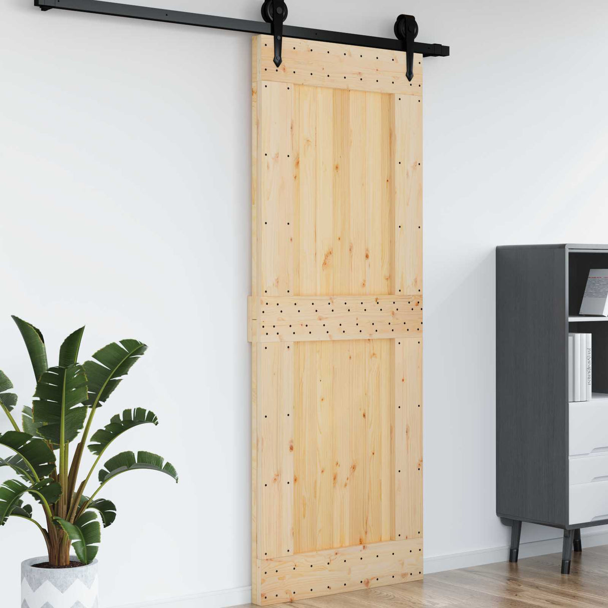 vidaXL Porte NARVIK Naturel 80 x 210 cm Pin Massif