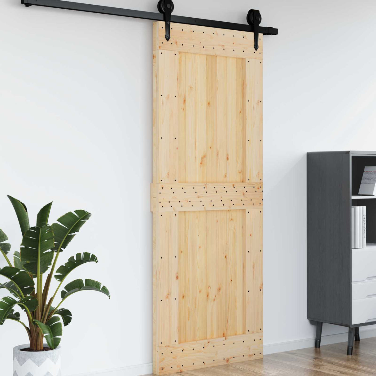 vidaXL Porte NARVIK Naturel 80 x 210 cm Pin Massif