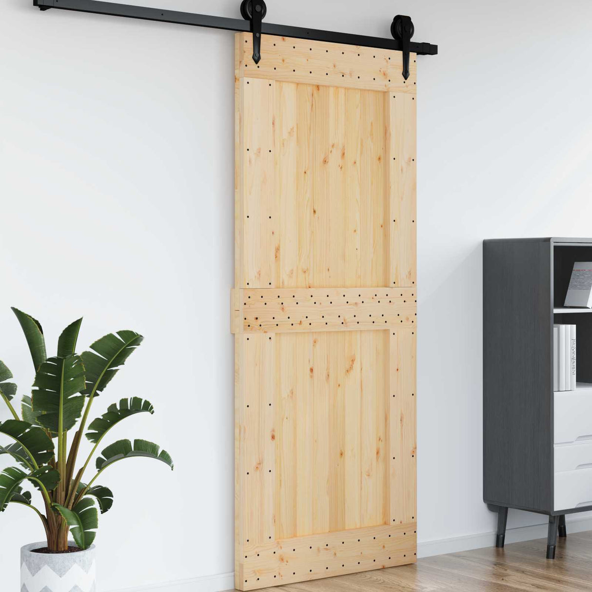 vidaXL Porte NARVIK Naturel 80 x 210 cm Pin Massif