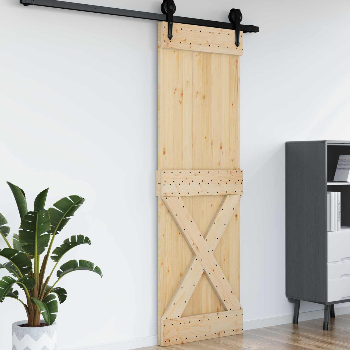 vidaXL Porte NARVIK Naturel 80 x 210 cm Pin Massif