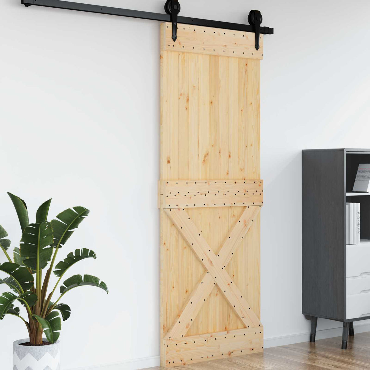 vidaXL Porte NARVIK Naturel 80 x 210 cm Pin Massif