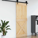 vidaXL Porte NARVIK Naturel 80 x 210 cm Pin Massif