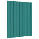 vidaXL Panneau de toit 12 pcs Vert 60 x 45 cm Acier galvanisé