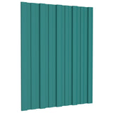 vidaXL Panneau de toit 12 pcs Vert 60 x 45 cm Acier galvanisé