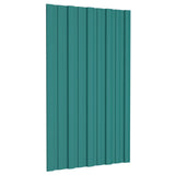 vidaXL Panneau de toit 12 pcs Vert 60 x 45 cm Acier galvanisé