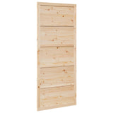vidaXL Schuifdeur Naturel 100 x 2,5 x 208 cm Massief grenenhout