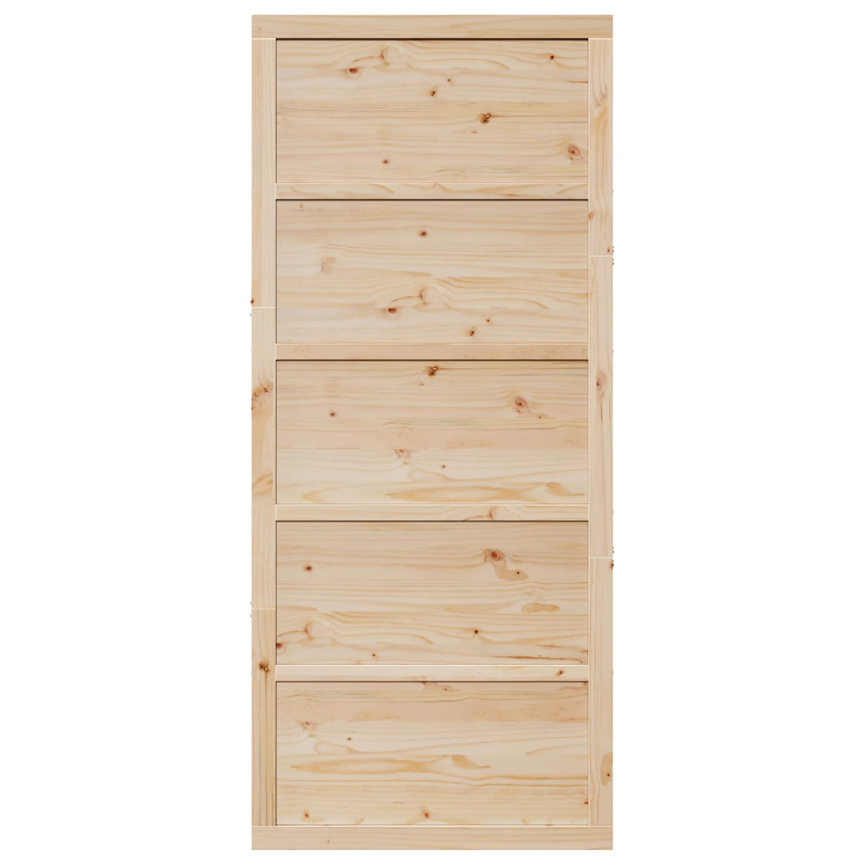 vidaXL Schuifdeur Naturel 100 x 2,5 x 208 cm Massief grenenhout