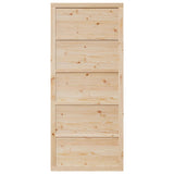vidaXL Schuifdeur Naturel 100 x 2,5 x 208 cm Massief grenenhout
