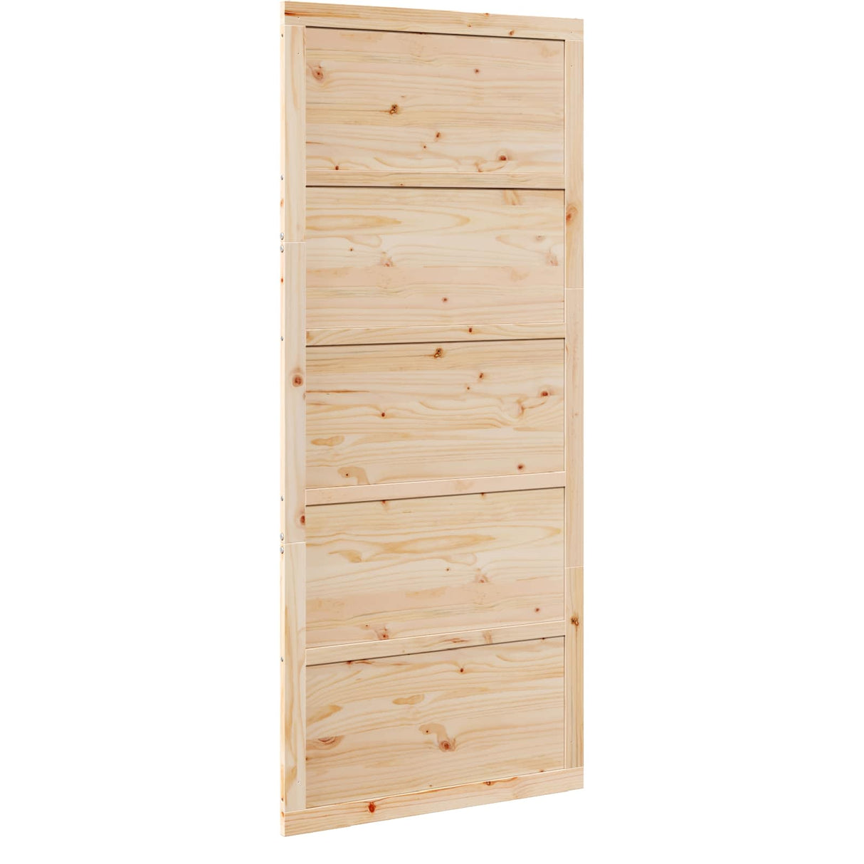 vidaXL Schuifdeur Naturel 100 x 2,5 x 208 cm Massief grenenhout