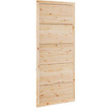 vidaXL Schuifdeur Naturel 100 x 2,5 x 208 cm Massief grenenhout