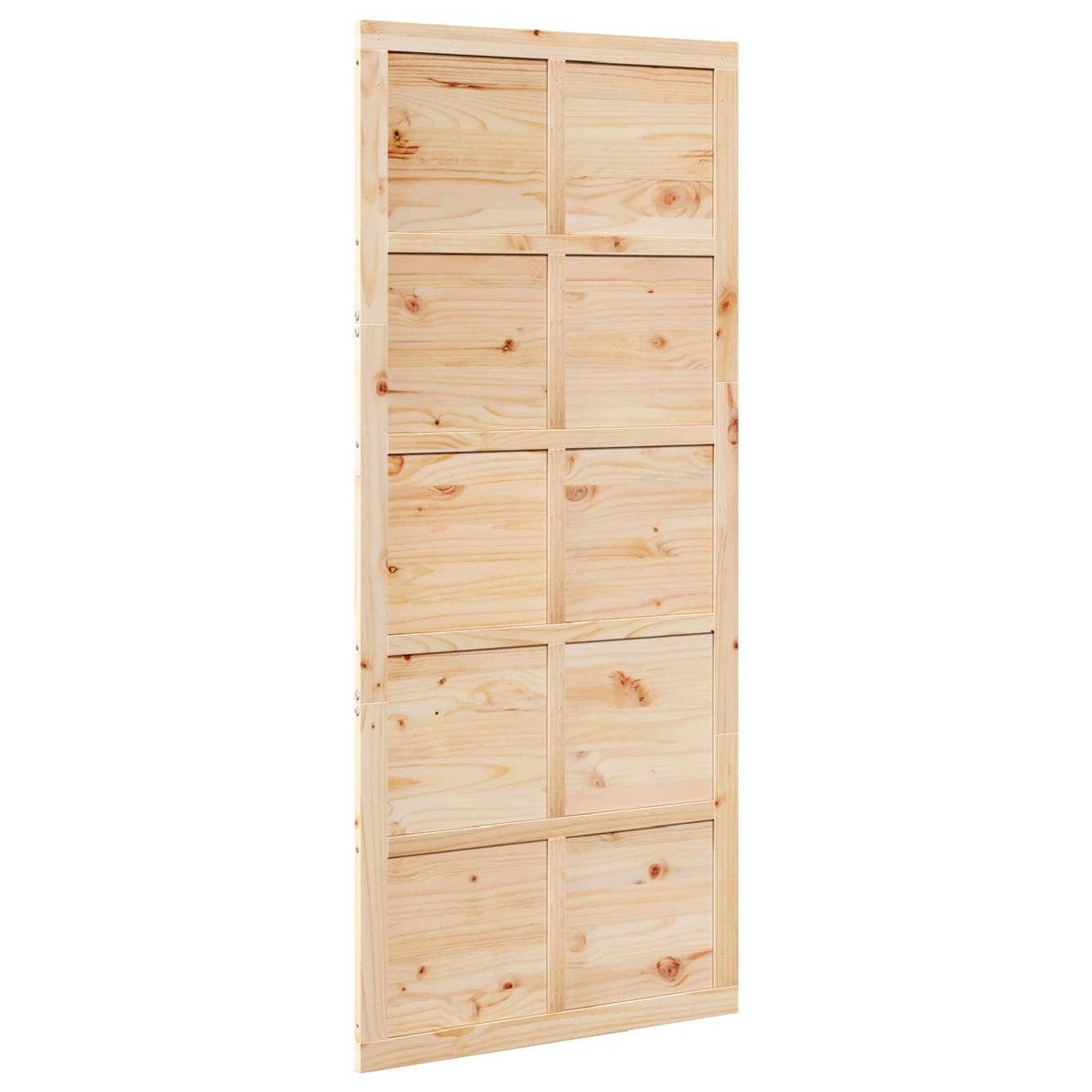 vidaXL Schuifdeur Naturel 100 x 2,5 x 208 cm Massief grenenhout