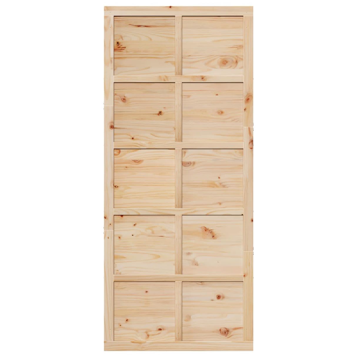 vidaXL Schuifdeur Naturel 100 x 2,5 x 208 cm Massief grenenhout