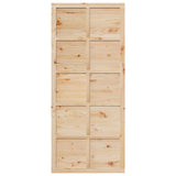 vidaXL Schuifdeur Naturel 100 x 2,5 x 208 cm Massief grenenhout
