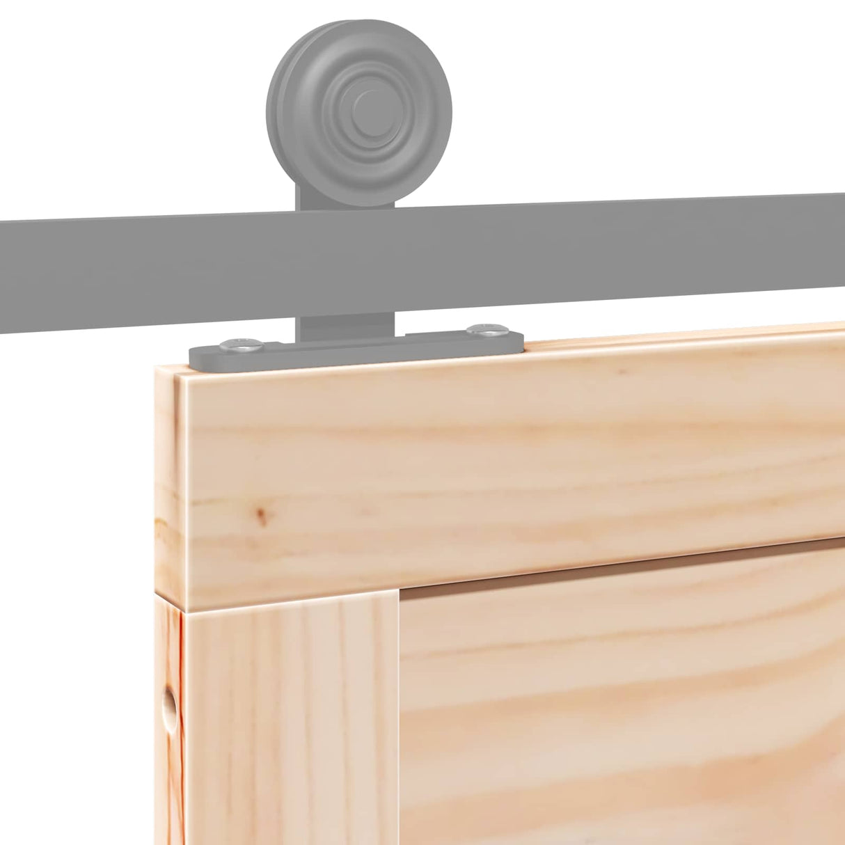 vidaXL Schuifdeur Naturel 100 x 2,5 x 208 cm Massief grenenhout
