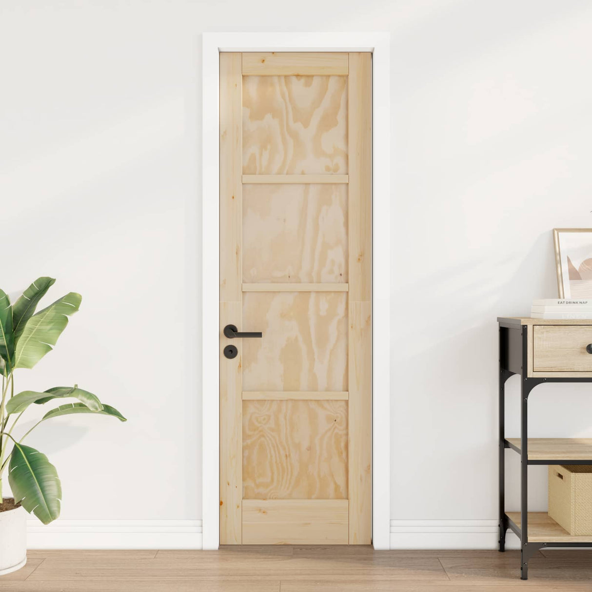 vidaXL Interior Door Natural 61 x 198.5 cm Plywood