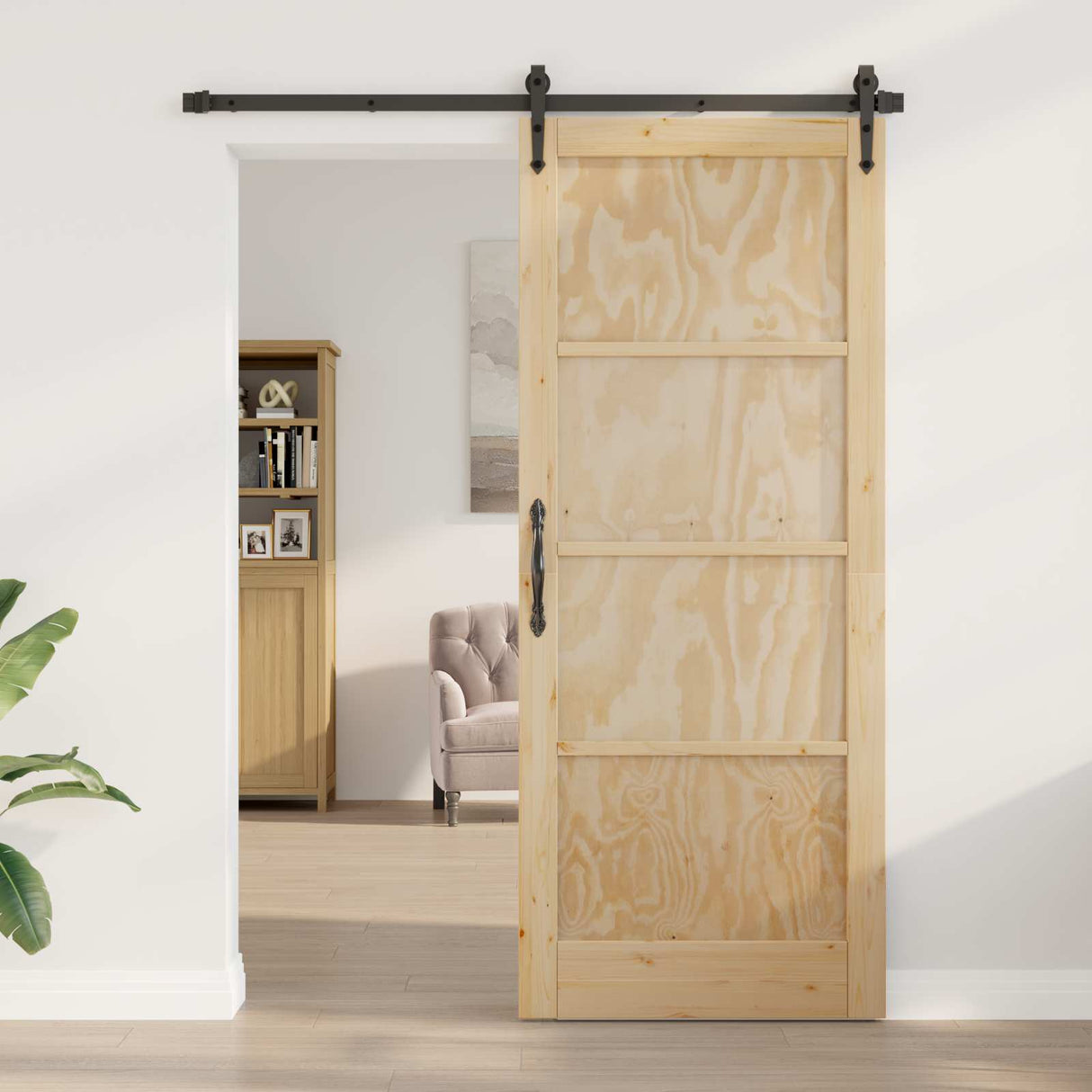vidaXL Interior Door Natural 61 x 198.5 cm Plywood