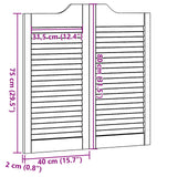 vidaXL Schuifdeuren Naturel 80 x 40 cm Massief grenenhout