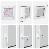 Cellar Window RISOR White 50 x 50 cm PVC and Glass