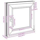 Cellar Window RISOR White 50 x 50 cm PVC and Glass