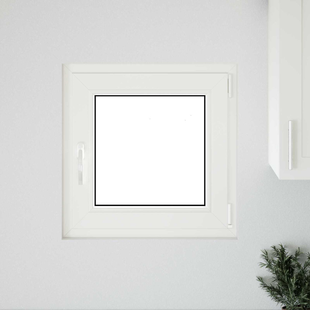 Cellar Window RISOR White 50 x 50 cm PVC and Glass