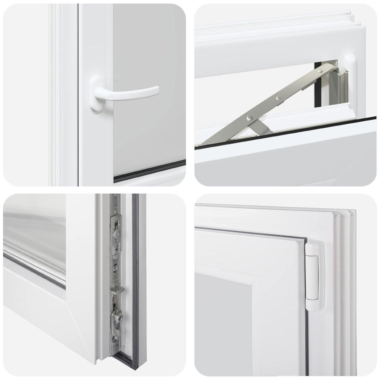 Cellar Window RISOR White 50 x 50 cm PVC and Glass