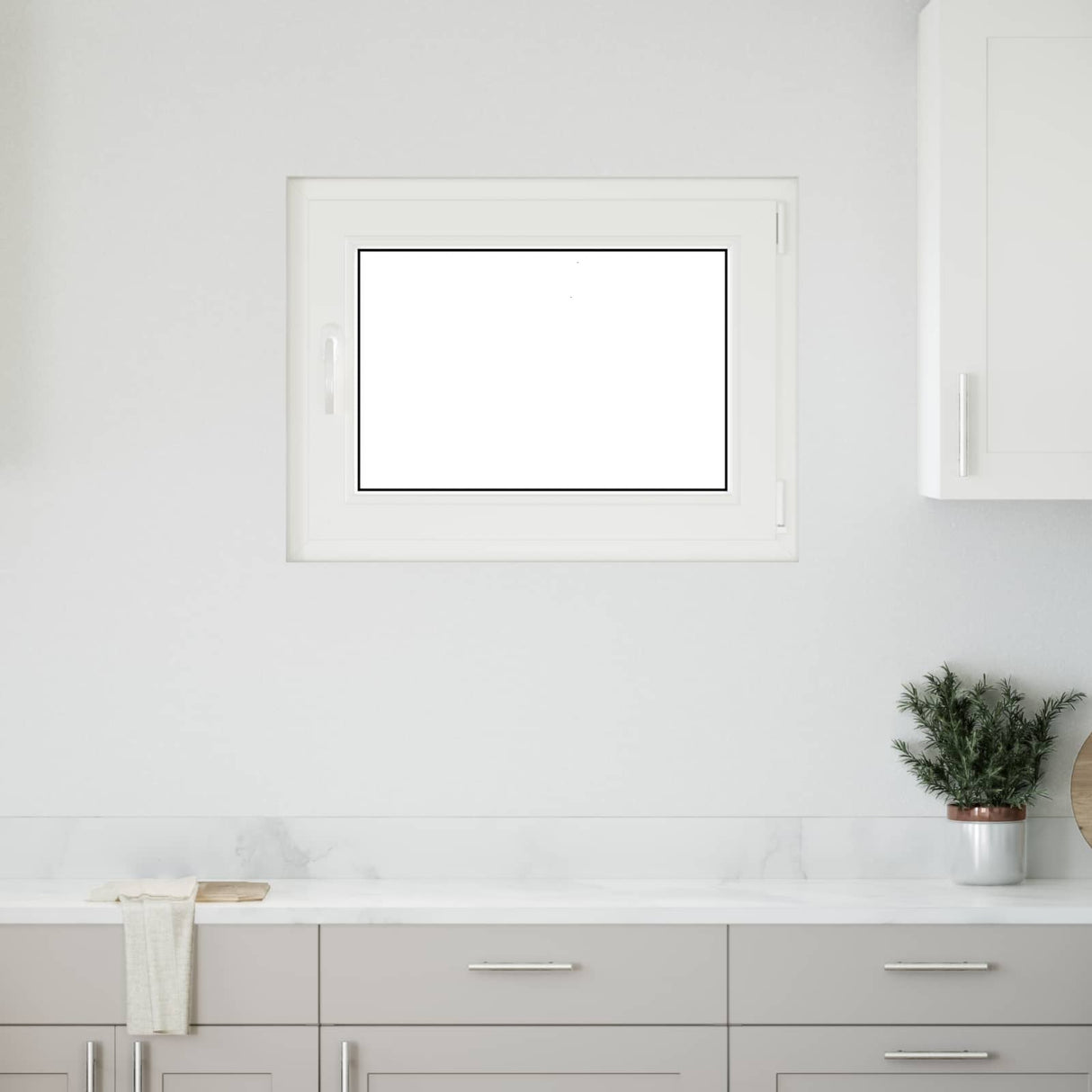 Cellar Window RISOR White 50 x 50 cm PVC and Glass