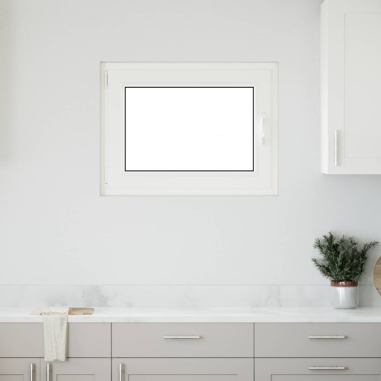 Cellar Window RISOR White 50 x 50 cm PVC and Glass