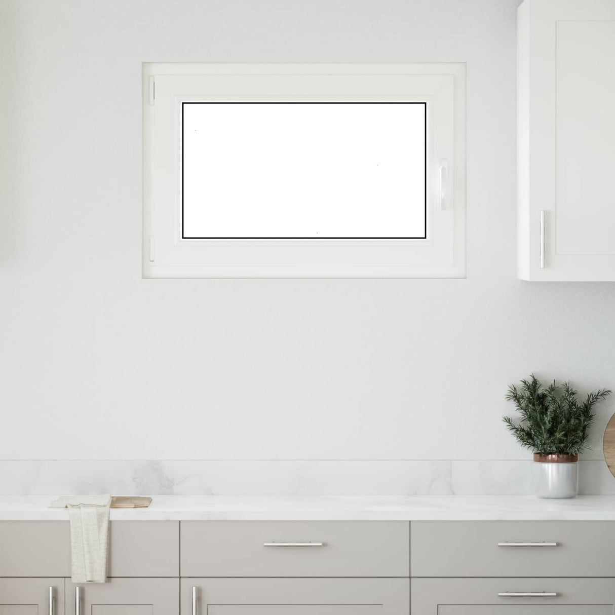 Cellar Window RISOR White 50 x 50 cm PVC and Glass