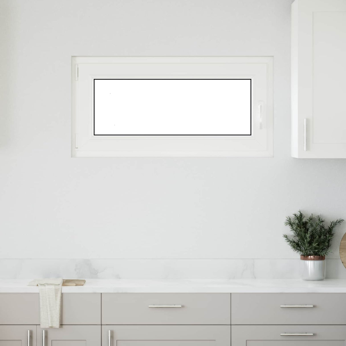 Cellar Window RISOR White 50 x 50 cm PVC and Glass
