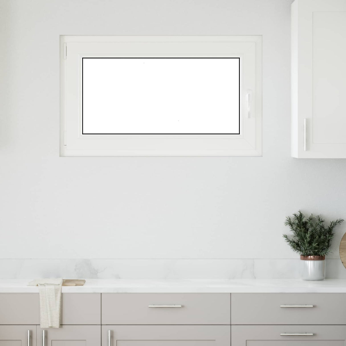Cellar Window RISOR White 50 x 50 cm PVC and Glass