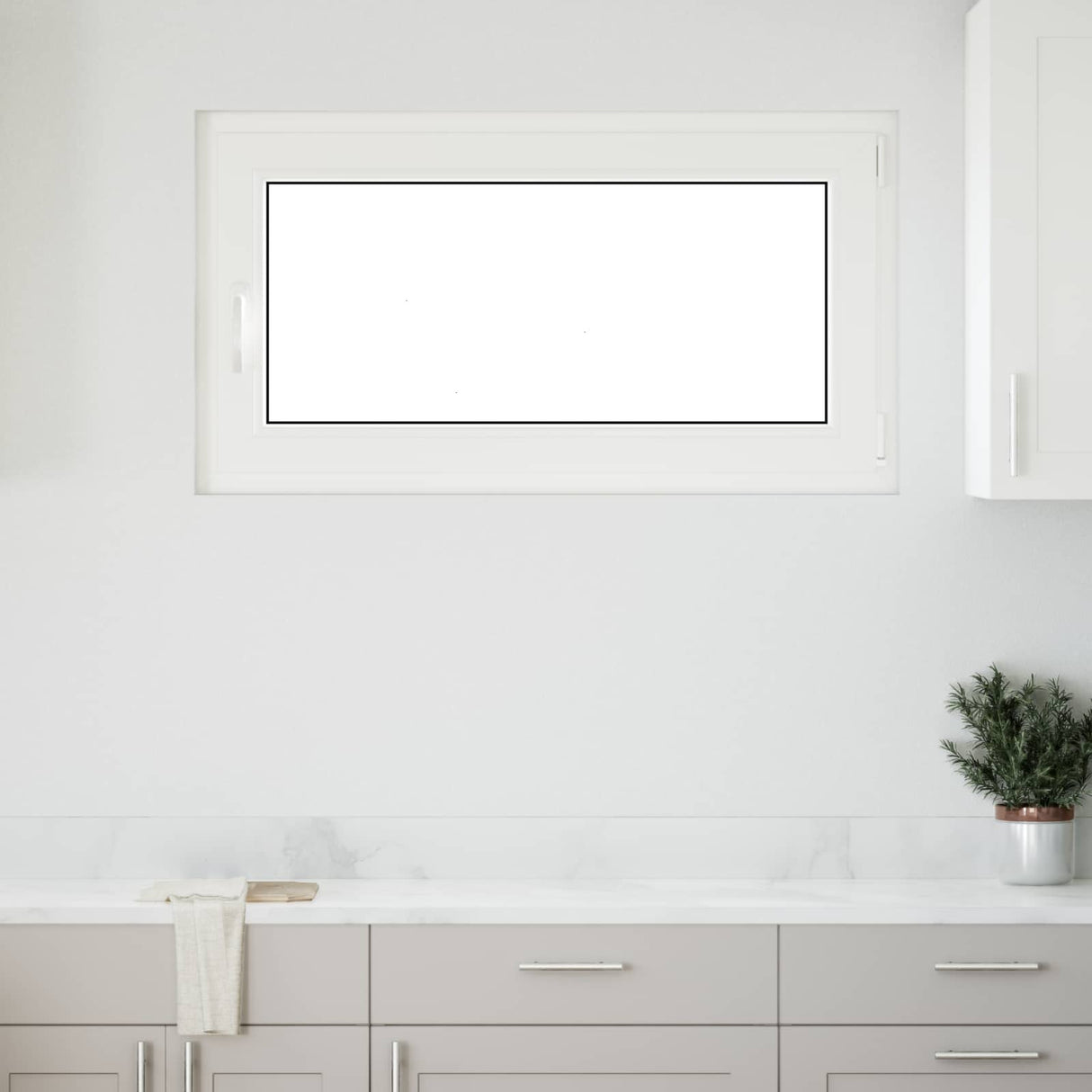 Cellar Window RISOR White 50 x 50 cm PVC and Glass