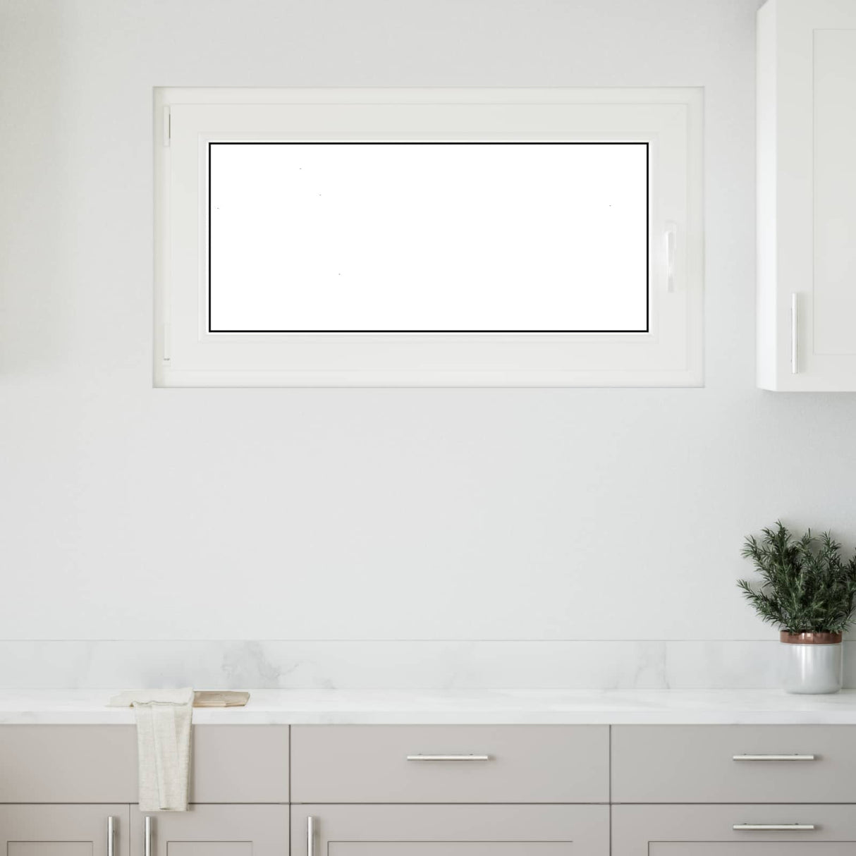 Cellar Window RISOR White 50 x 50 cm PVC and Glass