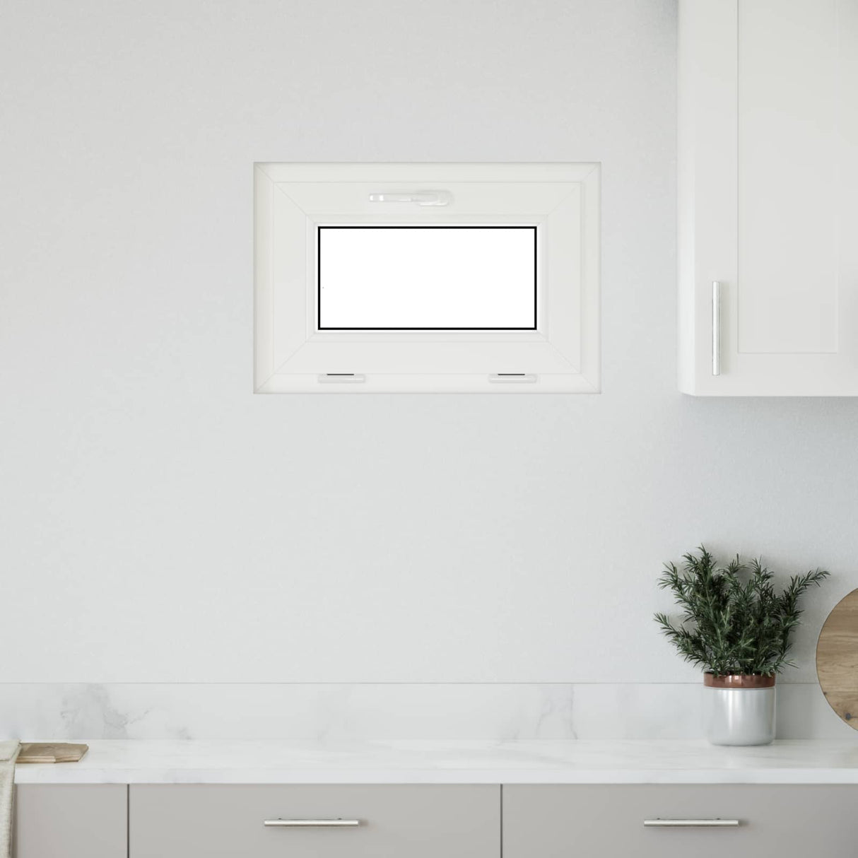 vidaXL Basement Window RISOR 60 x 40 cm PVC and Glass White
