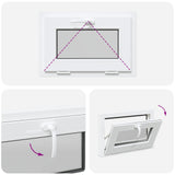 vidaXL Basement Window RISOR 60 x 40 cm PVC and Glass White