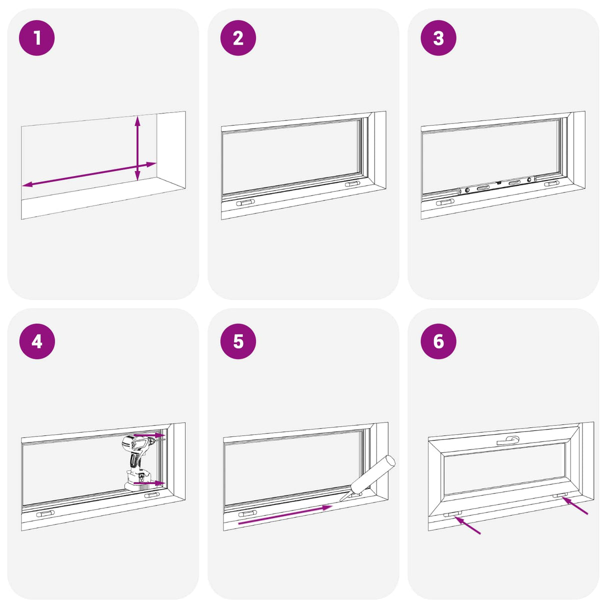 vidaXL Basement Window RISOR 60 x 40 cm PVC and Glass White