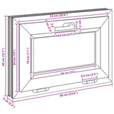 vidaXL Basement Window RISOR 60 x 40 cm PVC and Glass White