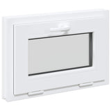 vidaXL Basement Window RISOR 60 x 40 cm PVC and Glass White