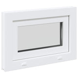 vidaXL Basement Window RISOR 60 x 40 cm PVC and Glass White