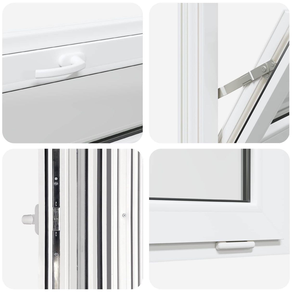 vidaXL Basement Window RISOR 60 x 40 cm PVC and Glass White
