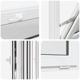 vidaXL Basement Window RISOR 60 x 40 cm PVC and Glass White