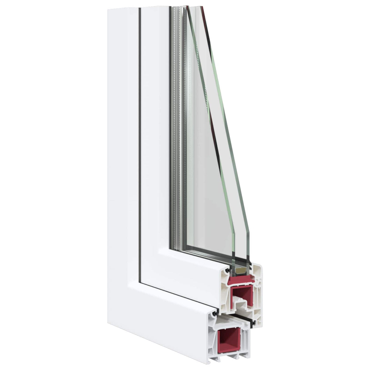 vidaXL Basement Window RISOR 60 x 40 cm PVC and Glass White