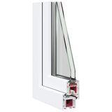 vidaXL Basement Window RISOR 60 x 40 cm PVC and Glass White