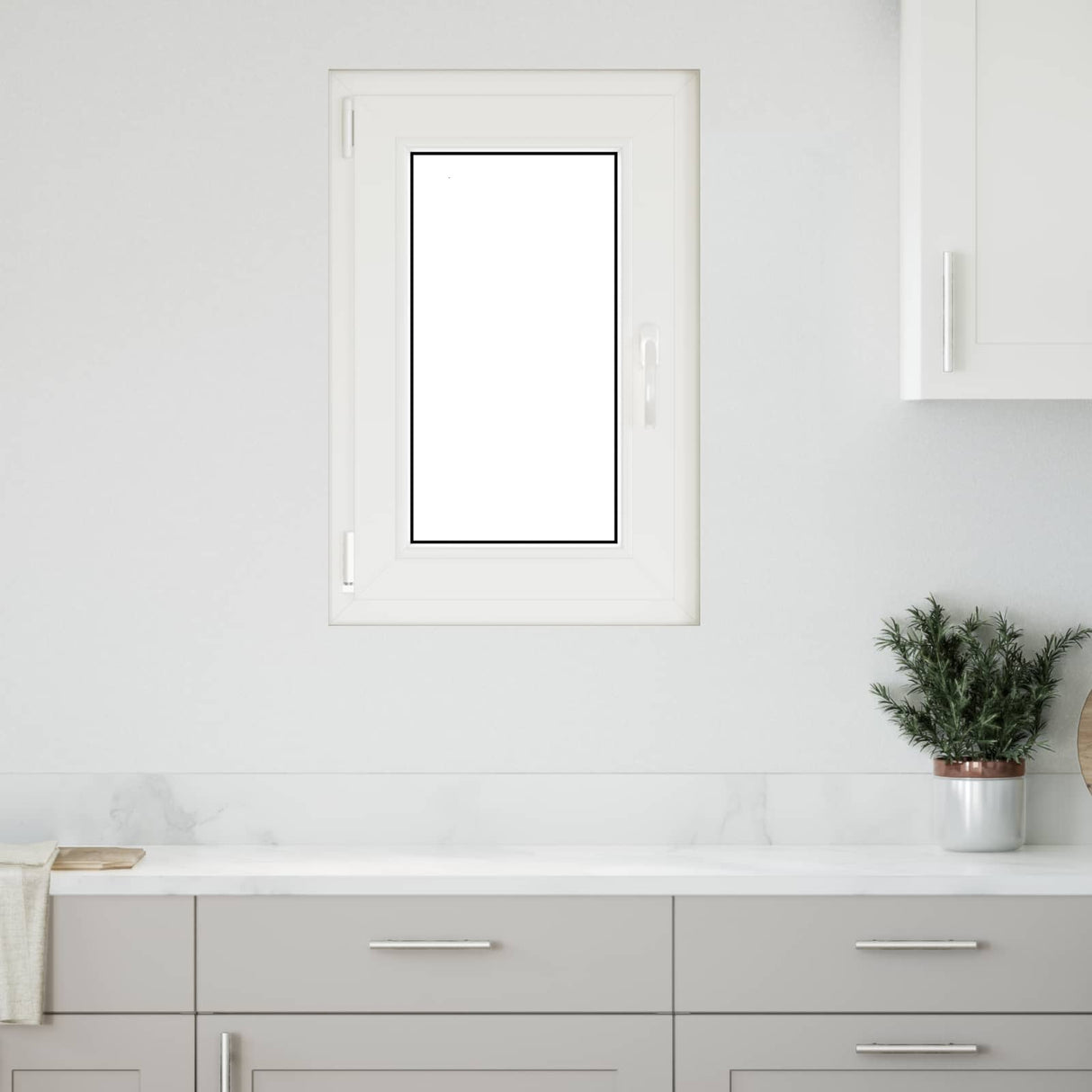 Cellar Window RISOR White 50 x 50 cm PVC and Glass